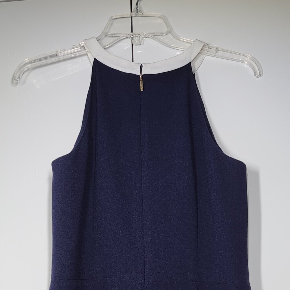 Karl Lagerfeld Paris Navy Blue Sleeveless Jumpsuit Women's Size 6 - Picture 9 of 12